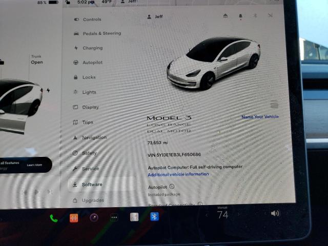 2020 TESLA MODEL 3 5YJ3E1EB3LF650686
