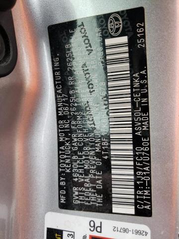 2017 TOYOTA CAMRY LE 4T1BF1FK6HU447678