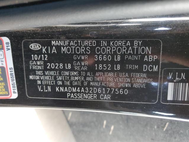 KNADM4A32D6177560 KIA RIO LX