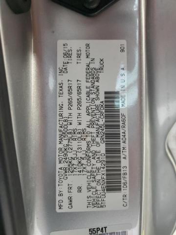 2015 TOYOTA TACOMA ACC 5TFUU4ENXFX142910