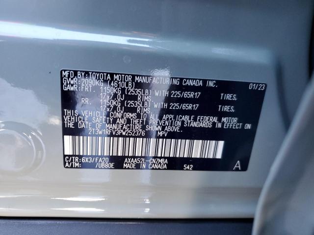 2T3W1RFV3PW252376 Toyota RAV4 XLE 14