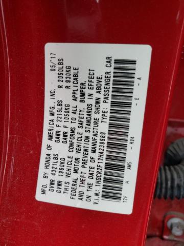 2017 HONDA ACCORD SPO 1HGCR2F12HA239989