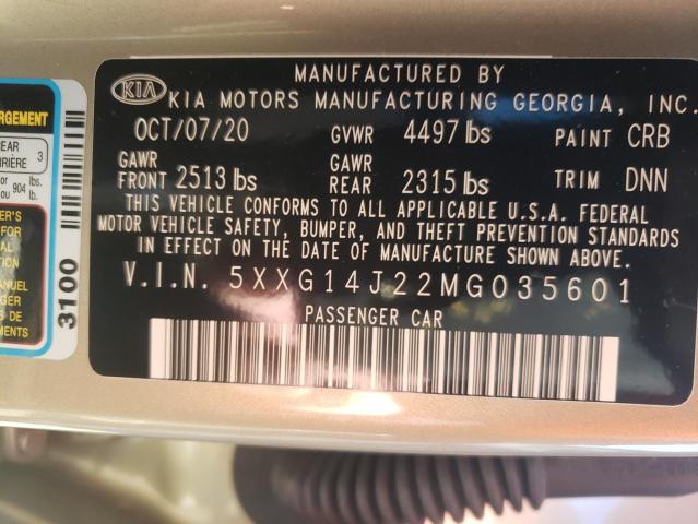 5XXG14J22MG035601 KIA K5 LXS