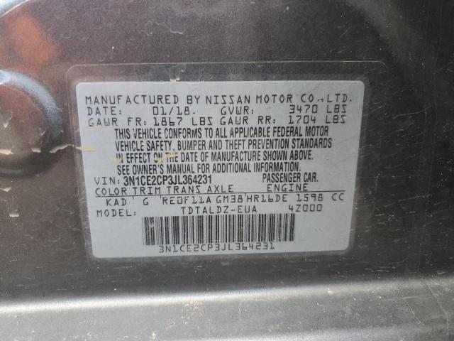 2018 NISSAN VERSA NOTE 3N1CE2CP3JL364231