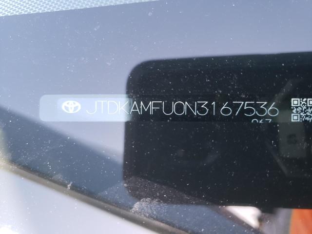 2022 TOYOTA PRIUS NIGH JTDKAMFU0N3167536