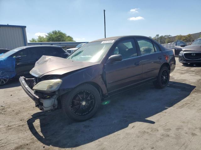 Salvage cars for sale from Copart Orlando, FL: 2001 Honda Civic LX