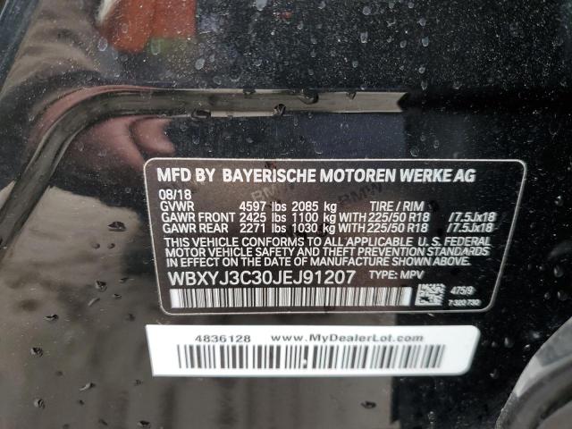 VIN WBXYJ3C30JEJ91207 2018 BMW X2, Sdrive28I no.12