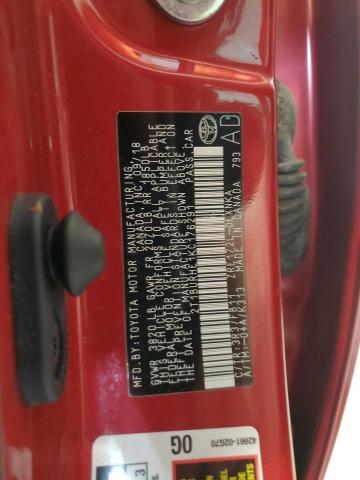 2019 TOYOTA COROLLA L 2T1BURHE1KC176291