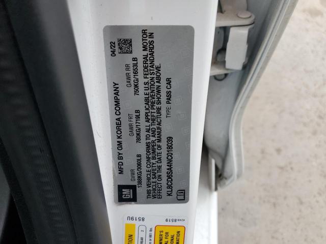 2022 CHEVROLET SPARK 1LT KL8CD6SA4NC018039