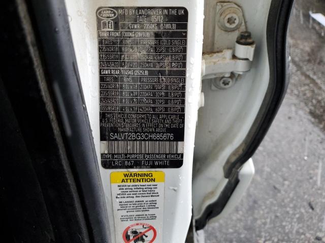 SALVT2BG3CH685676 Land Rover Range Rover Evoque Dynamic Premium
