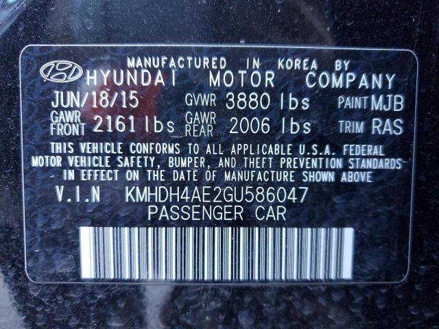 2016 HYUNDAI ELANTRA SE - KMHDH4AE2GU586047