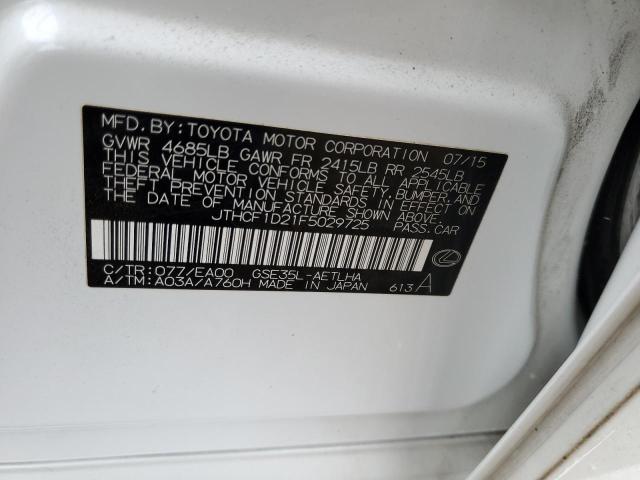 2015 LEXUS IS 250 JTHCF1D21F5029725