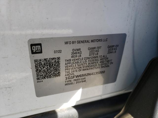 2022 CHEVROLET BOLT EV 1L 1G1FW6S02N4135000
