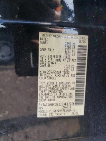 2016 NISSAN MURANO 5N1AZ2MHXGN154150