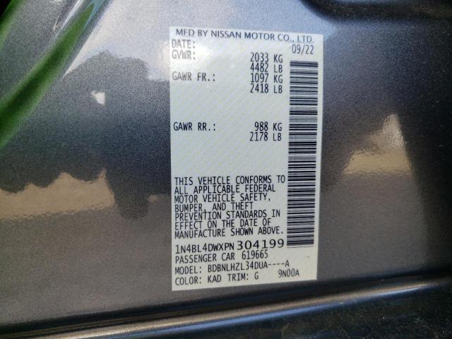 1N4BL4DWXPN304199 Nissan ALTIMA SV