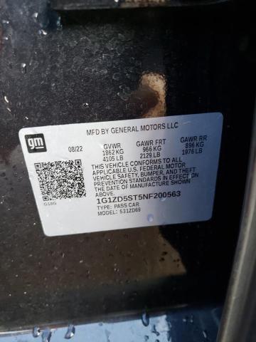 2022 CHEVROLET MALIBU LT 1G1ZD5ST5NF200563