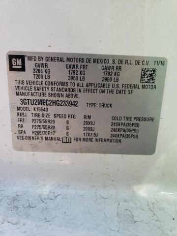 3GTU2MEC2HG233942 GMC Sierra K1500 Sle