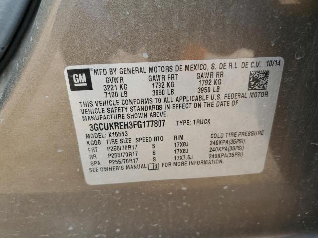 2015 CHEVROLET SILVERADO 3GCUKREH3FG177807