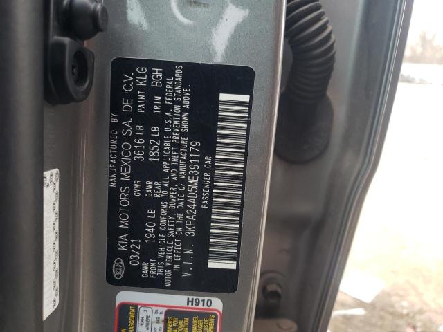3KPA24AD5ME391179 KIA RIO LX