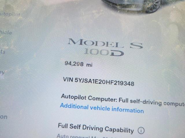 2017 TESLA MODEL S 5YJSA1E20HF219348