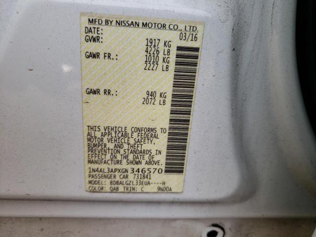 2016 NISSAN ALTIMA 2.5 1N4AL3APXGN346570