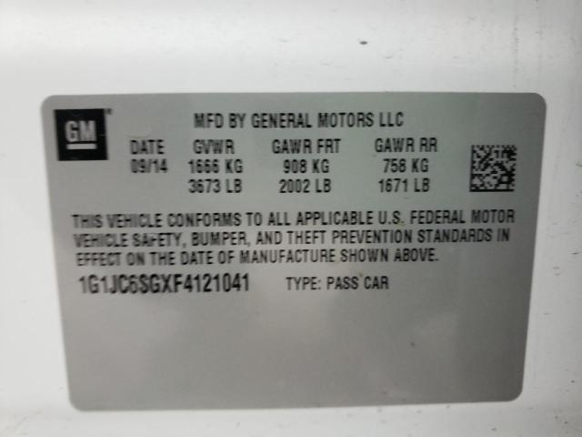 2015 CHEVROLET SONIC LT - 1G1JC6SGXF4121041