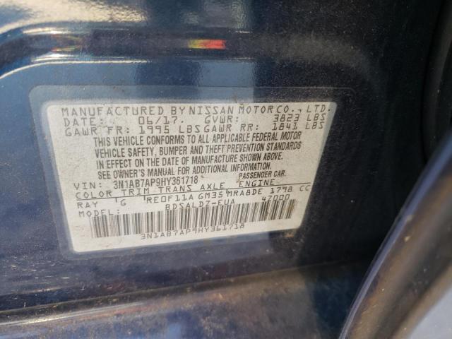 2017 NISSAN SENTRA S 3N1AB7AP9HY361718