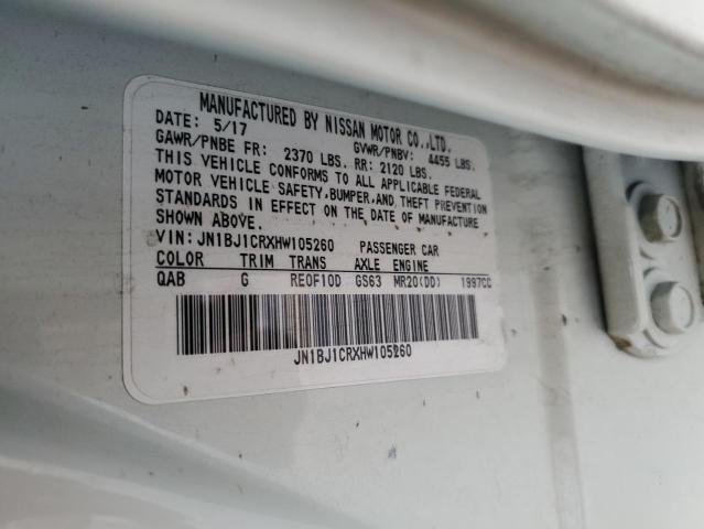 JN1BJ1CRXHW105260 Nissan Rogue Sport S
