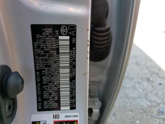 2016 TOYOTA COROLLA L 2T1BURHE3GC584363