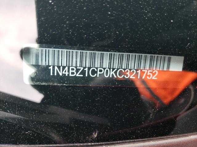 2019 NISSAN LEAF S PLU 1N4BZ1CP0KC321752