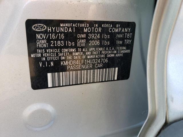 2017 HYUNDAI ELANTRA SE KMHD84LF1HU324706