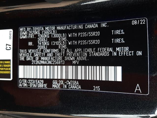 2022 LEXUS RX 350 2T2HZMAA3NC256813