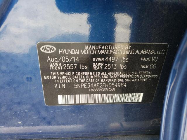 2015 HYUNDAI SONATA SPO 5NPE34AF2FH054984
