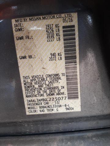 2016 NISSAN ALTIMA 1N4AL3AP8GC225077