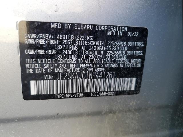 JF2SKAJC1NH441261 Subaru Forester Sport