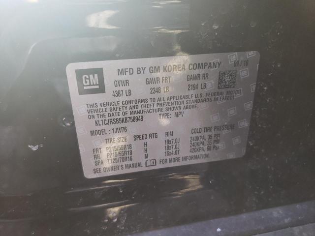 2019 CHEVROLET TRAX PREMI KL7CJRSB5KB758949