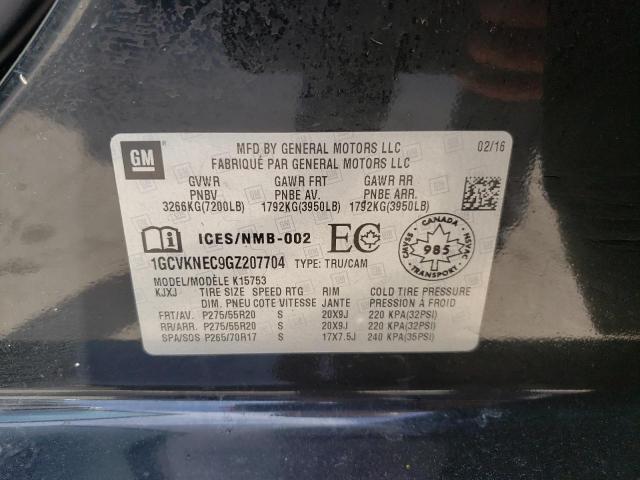 2016 CHEVROLET SILVERADO 1GCVKNEC9GZ207704