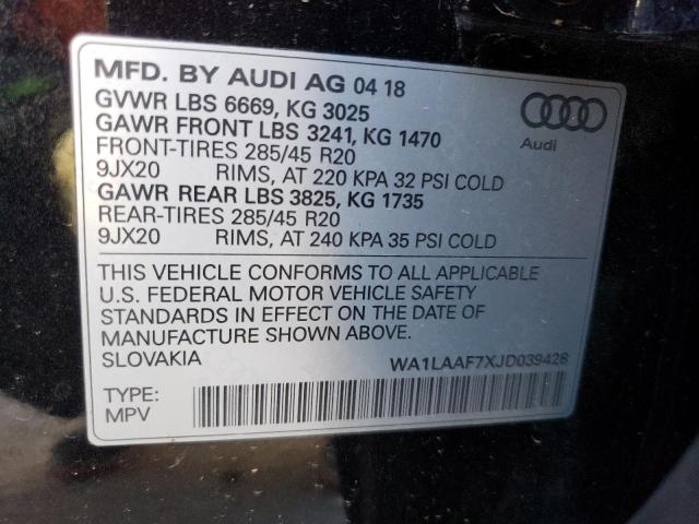 VIN WA1LAAF7XJD039428 2018 Audi Q7, Premium Plus no.14