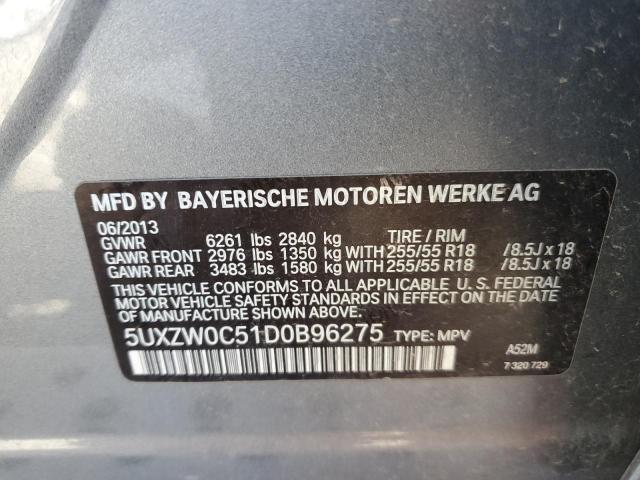 5UXZW0C51D0B96275 BMW X5 Xdrive35d