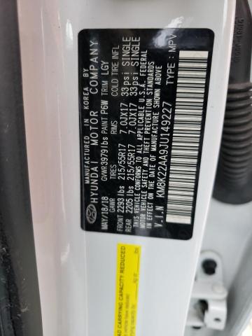 2018 HYUNDAI KONA SEL KM8K22AA9JU149227