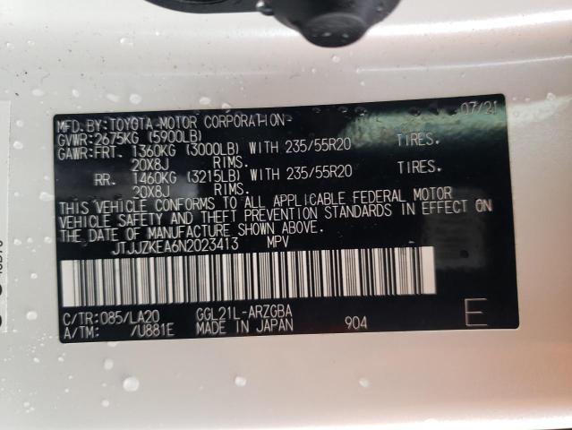 2022 LEXUS RX 350 L L JTJJZKEA6N2023413