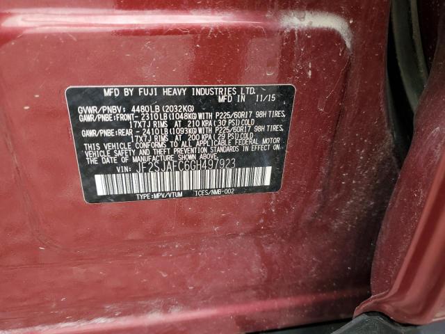 JF2SJAFC6GH497923 Subaru Forester 2.5i Premium