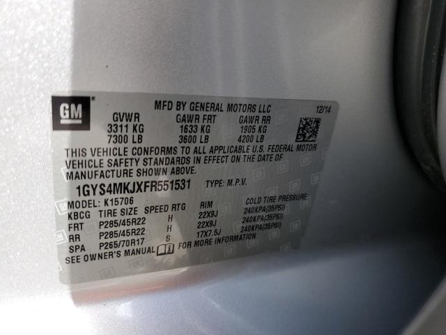 2015 CADILLAC ESCALADE L 1GYS4MKJXFR551531