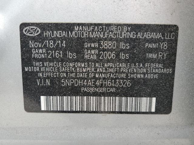 2015 HYUNDAI ELANTRA SE 5NPDH4AE4FH613326