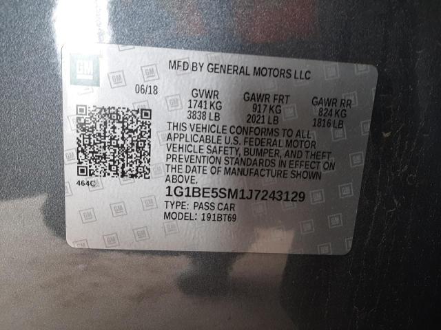 2018 CHEVROLET CRUZE LT 1G1BE5SM1J7243129