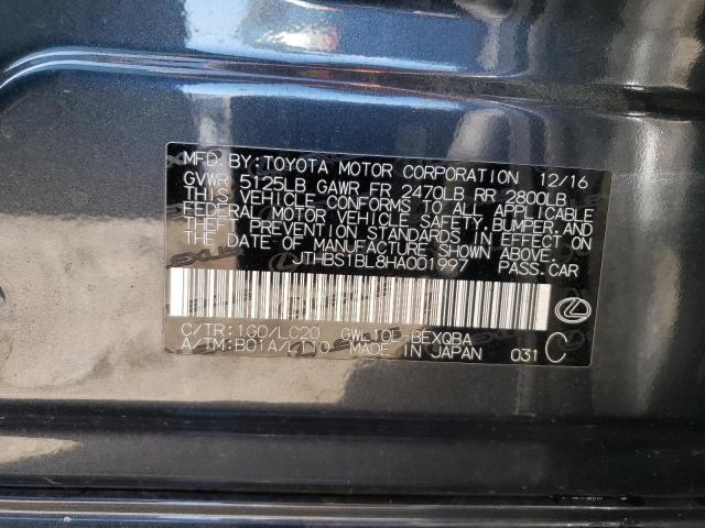2017 LEXUS GS 450H BA JTHBS1BL8HA001997