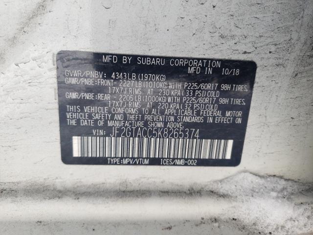 JF2GTACC5K8265374 Subaru Crosstrek Premium