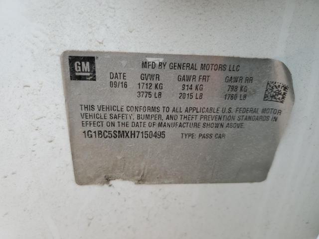 2017 CHEVROLET CRUZE LS 1G1BC5SMXH7150495