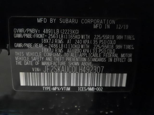 JF2SKAUC0LH492307 Subaru Forester Limited