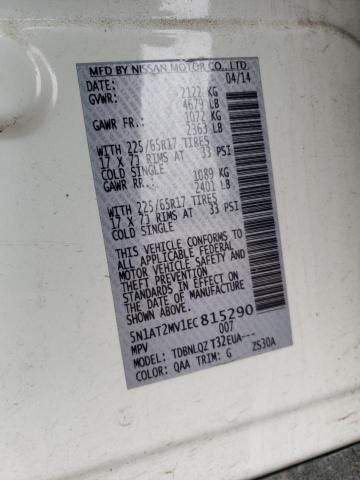 5N1AT2MV1EC815290 Nissan ROGUE S